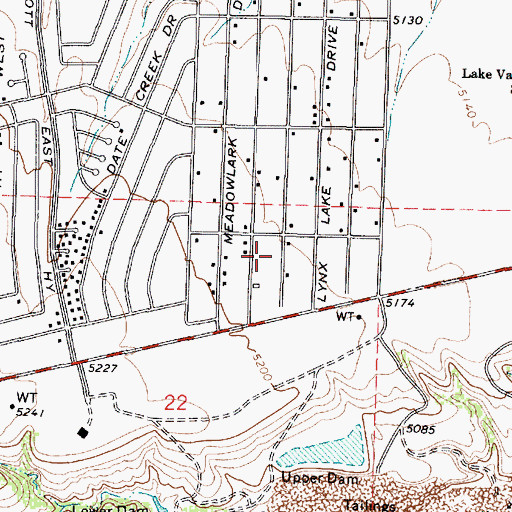 Topographic Map of Praise Center of Prescott Valley, AZ