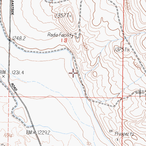Topographic Map of Redding Canyon, CA