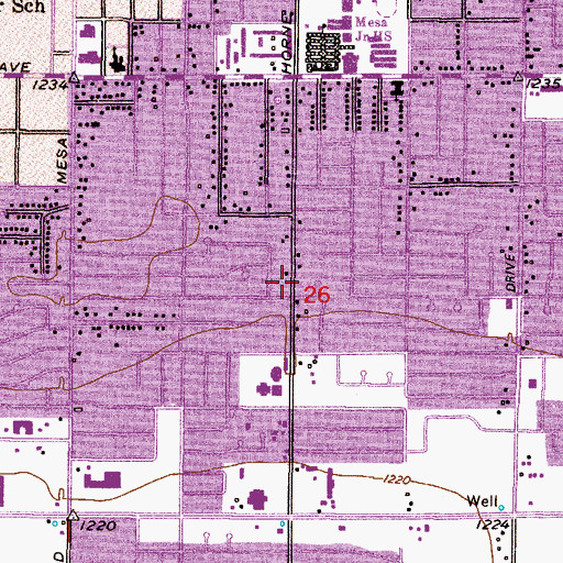 Topographic Map of Progressive Baptist Church, AZ