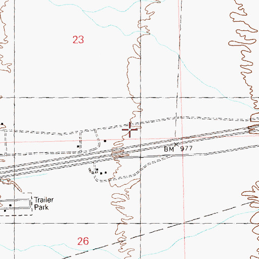 Topographic Map of Queen of Peace Catholic Church, AZ