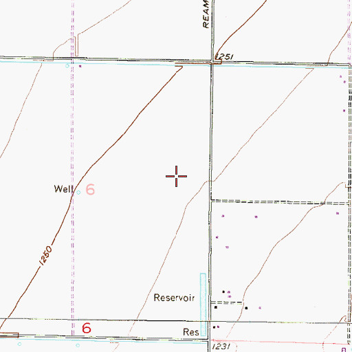 Topographic Map of Radiant Church, AZ