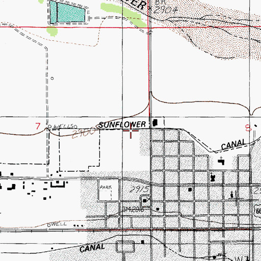 Topographic Map of Real Life Community Church, AZ