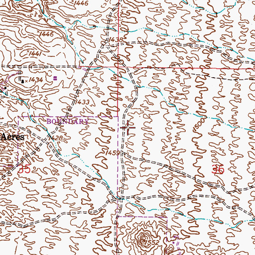 Topographic Map of Red Mountain Community Church, AZ