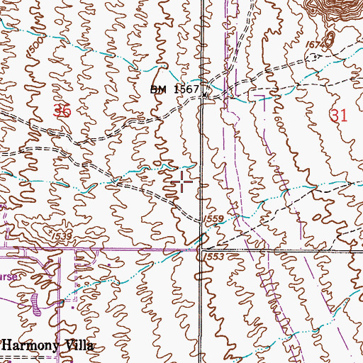 Topographic Map of Red Mountain United Methodist Church, AZ