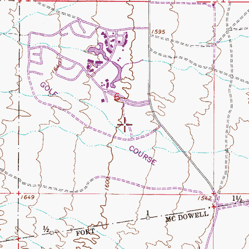 Topographic Map of Rio Verde Community Church, AZ
