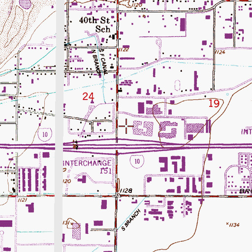 Topographic Map of River of Life Tabernacle, AZ