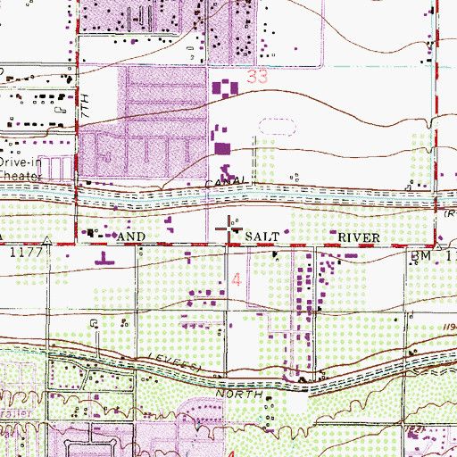 Topographic Map of Riverside Missionary Baptist Church, AZ