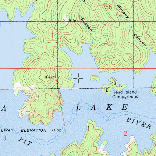 Topographic Map of Reno Canyon, CA