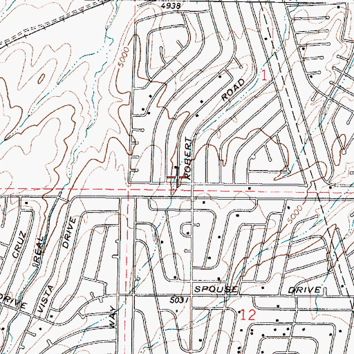 Topographic Map of Robert Road Southern Baptist Church, AZ