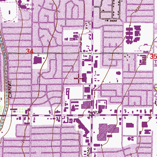 Topographic Map of Rock Church Assembly of God, AZ