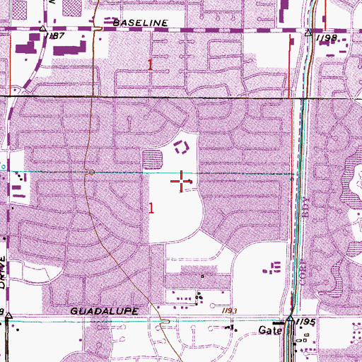 Topographic Map of Rock Church Tabernacle, AZ