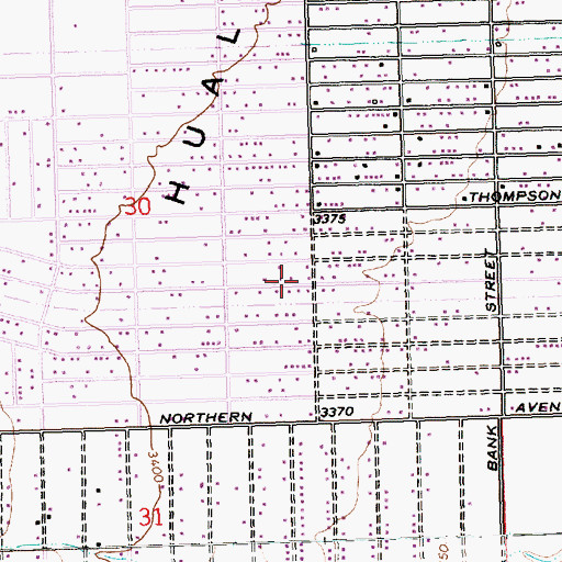 Topographic Map of Rutherford Chapel, AZ