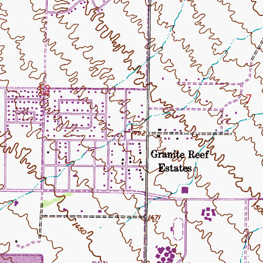 Topographic Map of Saguaro Hills Baptist Church, AZ