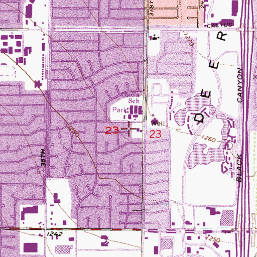Topographic Map of Saint Andrew Lutheran Church, AZ