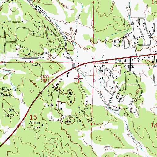 Topographic Map of Saint Andrew's Episcopal Church, AZ