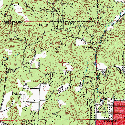 Topographic Map of Shepherd of the Hills Lutheran Church, AZ