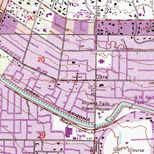 Topographic Map of Shepherd of the Hills United Church of Christ, AZ