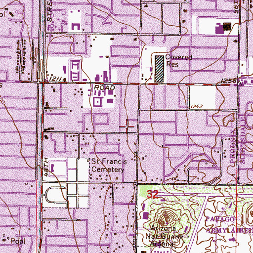 Topographic Map of Shepherd's Church, AZ