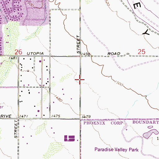 Topographic Map of Shiloh Community Church, AZ