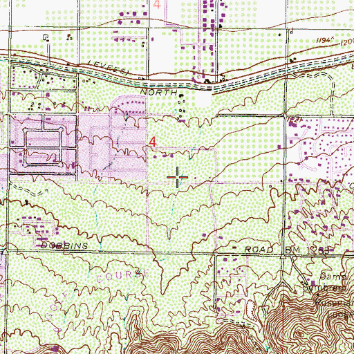 Topographic Map of South Mountain Baptist Church, AZ