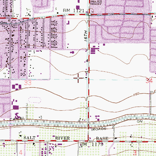 Topographic Map of South Phoenix Church of Christ, AZ