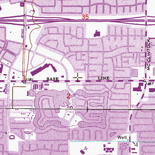 Topographic Map of Southwest Bible Fellowship, AZ