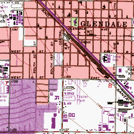 Topographic Map of Spanish Church of God, AZ
