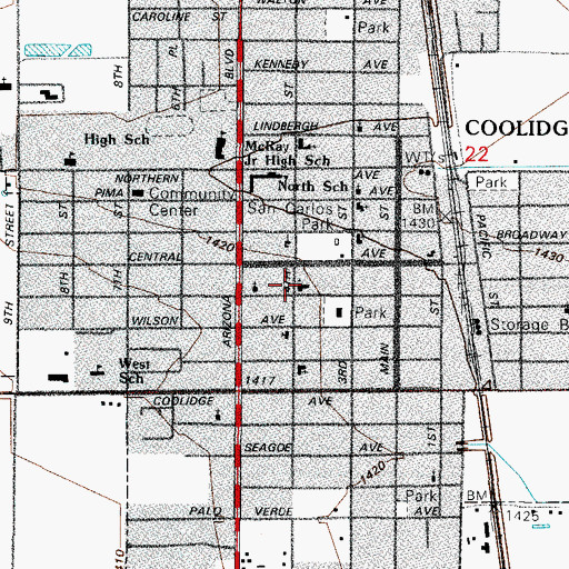 Topographic Map of Spirit of Joy United Methodist Church, AZ