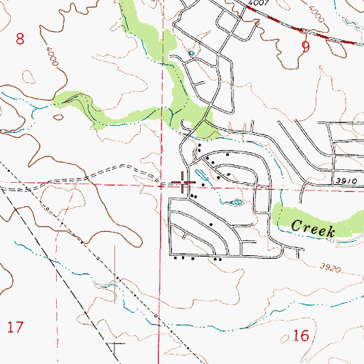 Topographic Map of Spring Valley Community Church, AZ