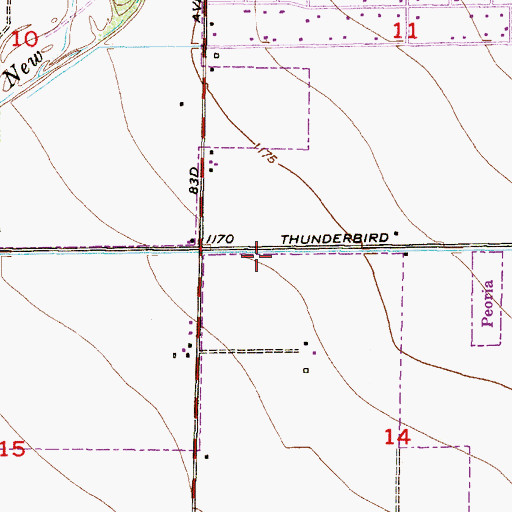 Topographic Map of Summit Church, AZ