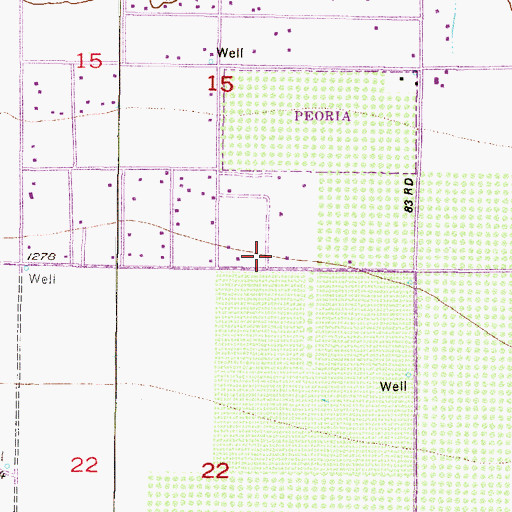 Topographic Map of Sunrise Mountain Baptist Church, AZ
