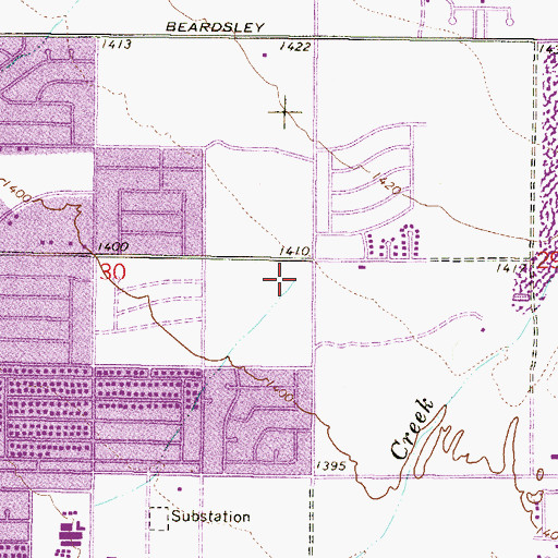 Topographic Map of Sunrise United Methodist Church, AZ