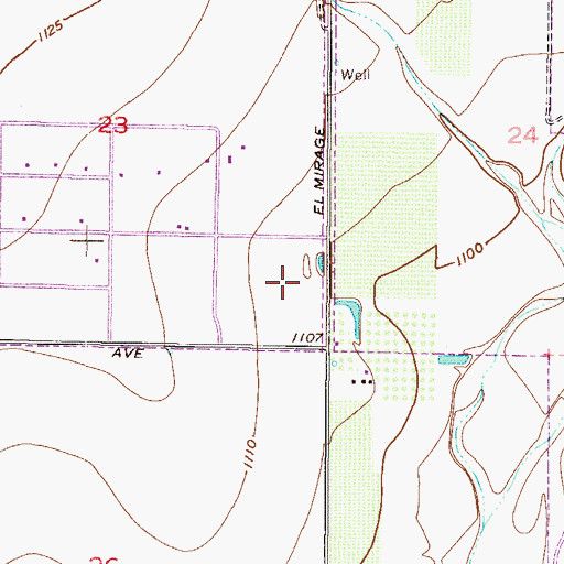 Topographic Map of Sunset View Baptist Church, AZ