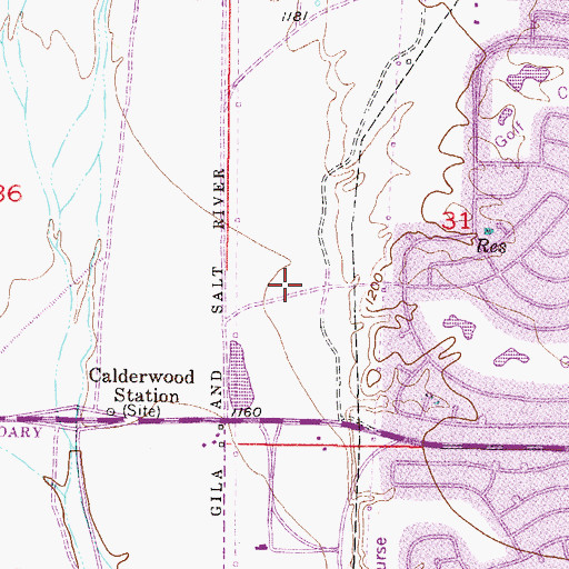 Topographic Map of Surprise Unitarian Universalist Church, AZ