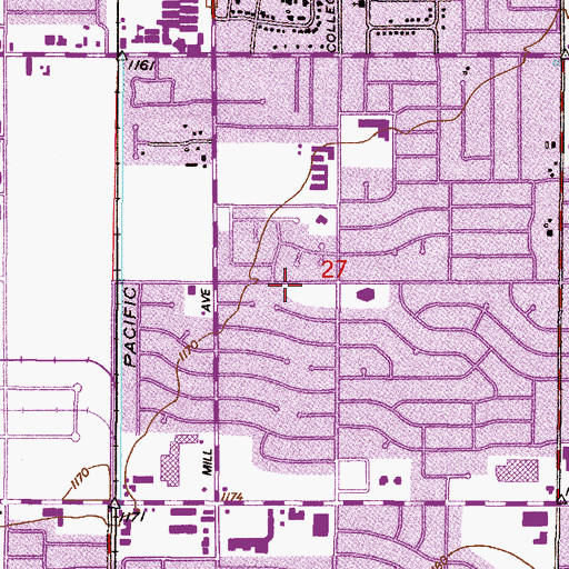 Topographic Map of Tempe Korean Methodist Church, AZ