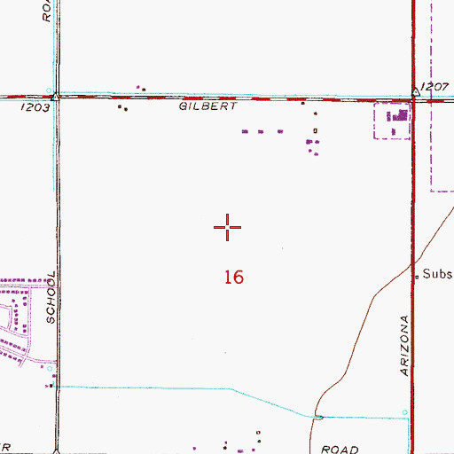 Topographic Map of The Church of Jesus Christ of Latter Day Saints, AZ