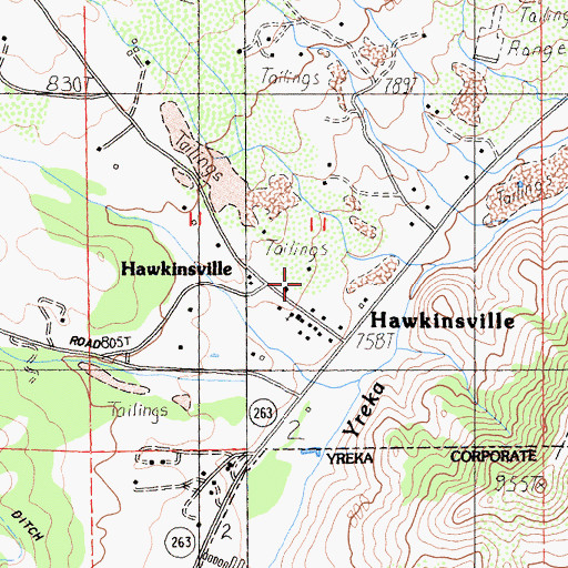 Topographic Map of Rocky Gulch, CA