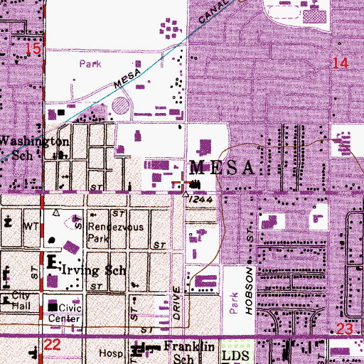 Topographic Map of The Church of Jesus Christ of Latter Day Saints, AZ