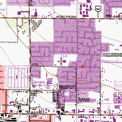Topographic Map of The Church of Jesus Christ of Latter Day Saints, AZ