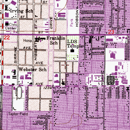 Topographic Map of The Church of Jesus Christ of Latter Day Saints, AZ
