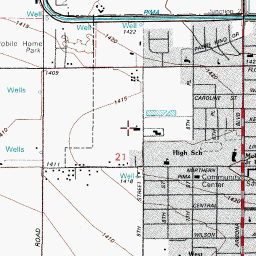 Topographic Map of The Church of Jesus Christ of Latter Day Saints, AZ