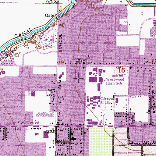 Topographic Map of The Church of Jesus Christ of Latter Day Saints, AZ