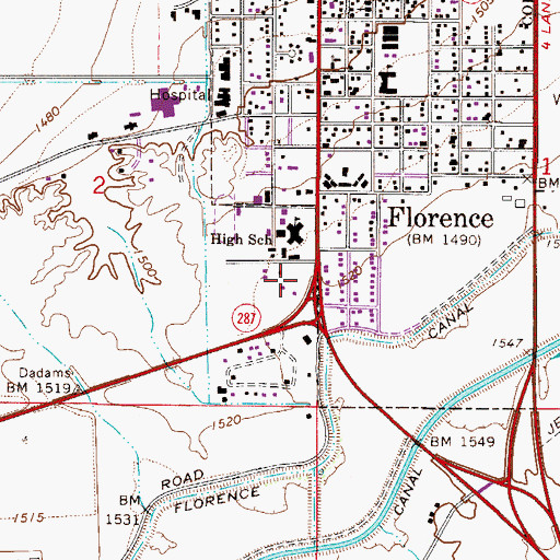 Topographic Map of The Church of Jesus Christ of Latter Day Saints, AZ