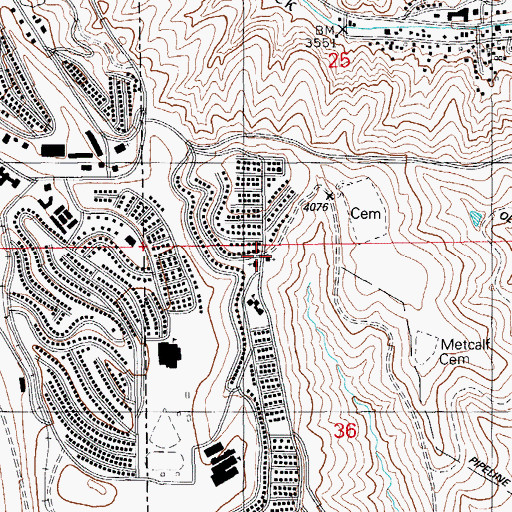 Topographic Map of The Church of Saints Philip and James Episcopal Church, AZ