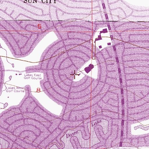 Topographic Map of The Church of the Palms, AZ