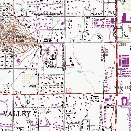 Topographic Map of The Episcopal Parish of Saint Barnabas on the Desert, AZ