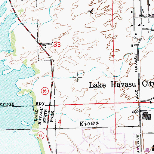 Topographic Map of Aviation Square Industrial Business Park, AZ