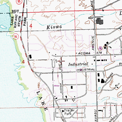 Topographic Map of Easystreet Industrial Center, AZ