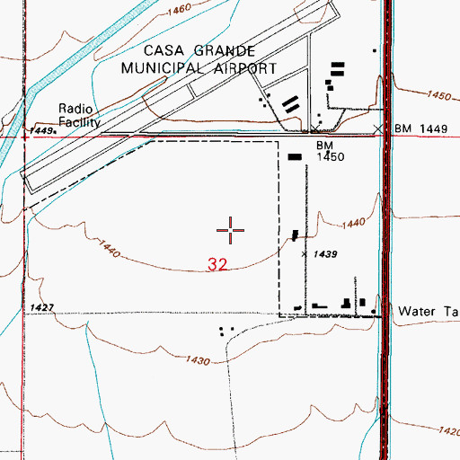 Topographic Map of Flying Acres Industrial Park, AZ