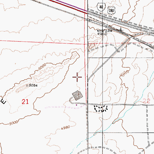 Topographic Map of Hopi Industrial Park, AZ